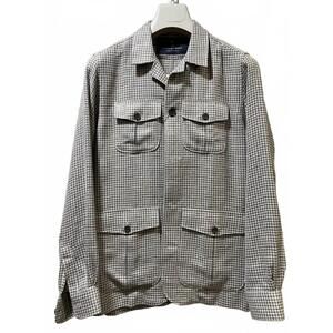 NEW EMANUEL BERG men's ryan shirt jacket in houndstooth